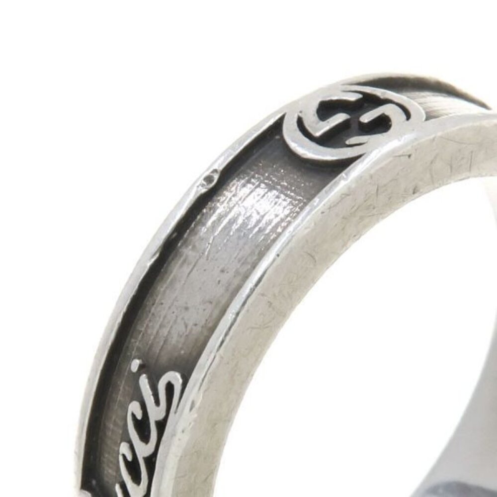 Gucci Interlocking Logo Ring 19 925 SV 6.6 - Picture 6 of 9